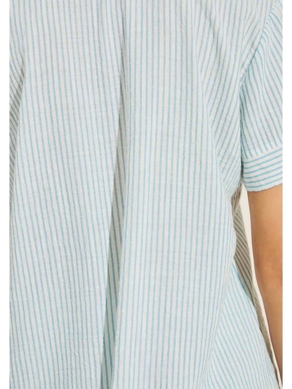 Eberjey Light Blue & White Striped Short Sleeve Pajamas - Picture 3 of 4